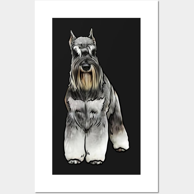 Miniature Schnauzer Dog Wall Art by whyitsme